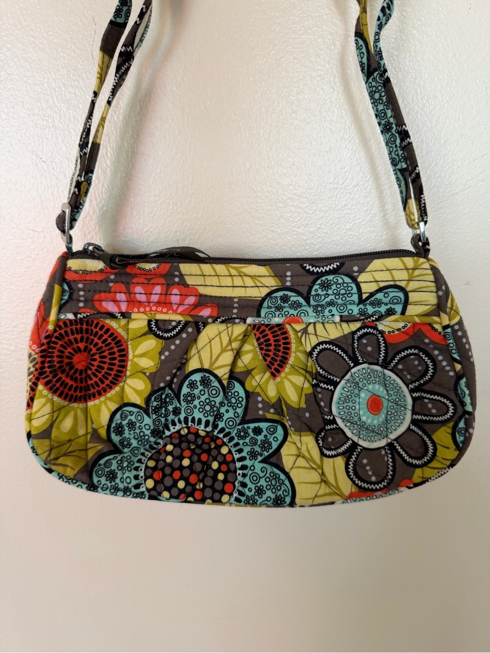 VERA BRADLEY Flower Shower Frannie Mini Crossbody Floral